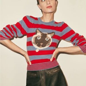 Anthropologie Striped Cat sweater